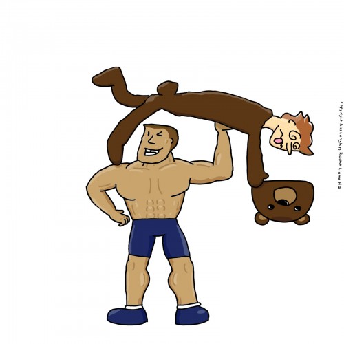 Arnold-vs-guy-in-bear-suit