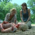 Lori (Sarah Wayne Callie) and Andrea (Laurie Holden) don't quite agree on when to lead the dead go.